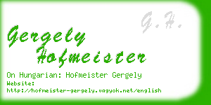 gergely hofmeister business card